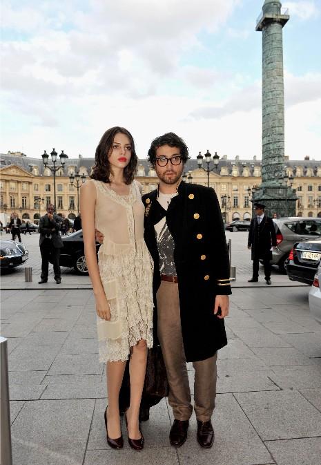 Sean Lennon and his model girlfriend Charlotte Kemp Muhl seen coming out of