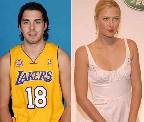 For reasons unknown, L.A. Laker Sasha Vujacic and his tennis playing 