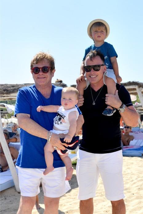 A Day At The Beach With The Elton John Family