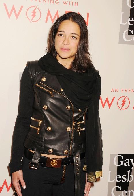 Michelle Rodriguez And Her Motorcycle Jacket