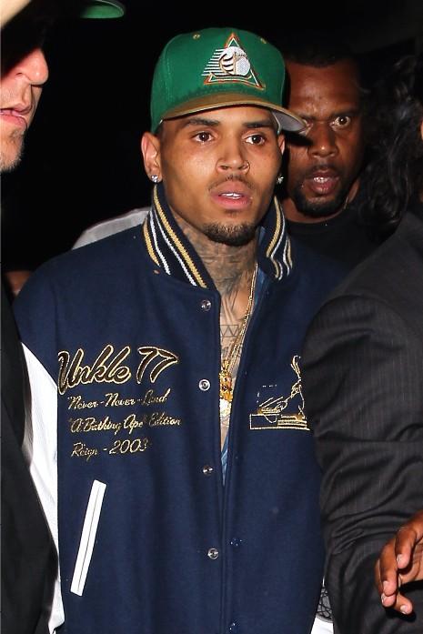 chris brown exits his bet after party at playhouse.