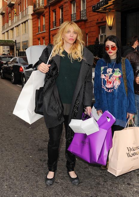 courtney love and frances cobain have shopping in common
